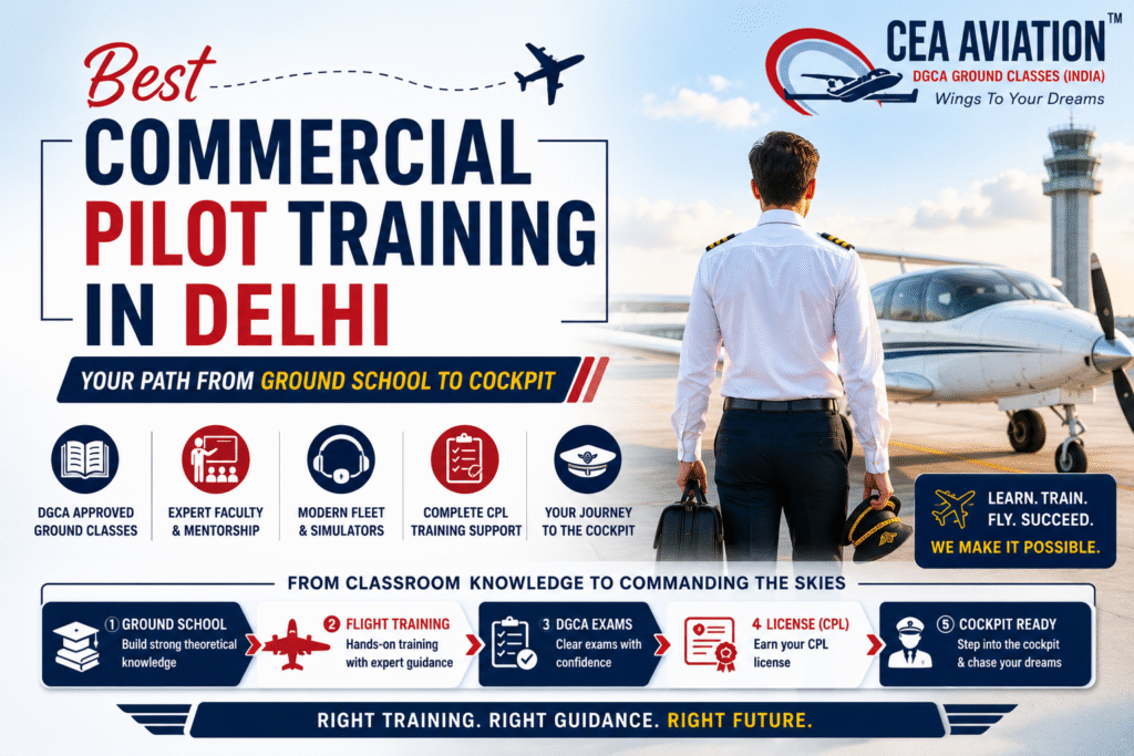Best Commercial Pilot Training in Delhi – Your Path from Ground School to Cockpit - CEA Aviation