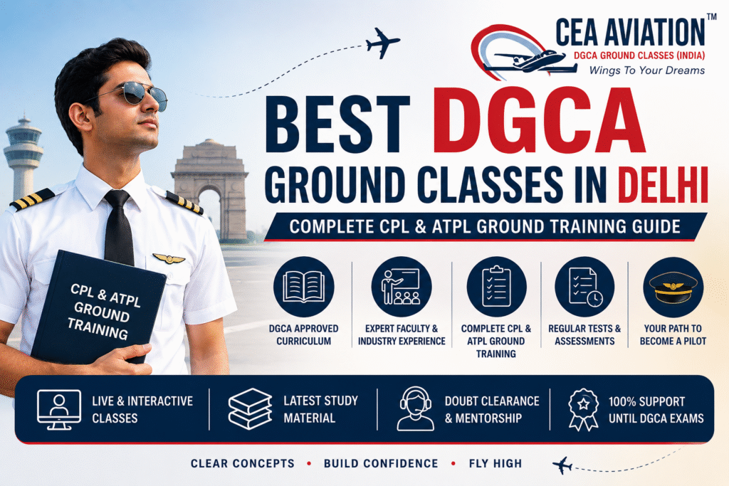 Best DGCA Ground Classes in Delhi – Complete CPL & ATPL Ground Training Guide - CEA Aviation