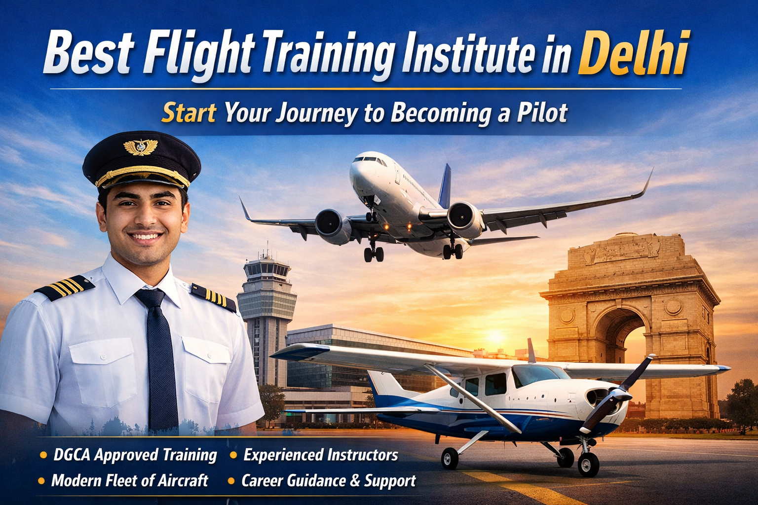 Train with Confidence at the Best Flight Training Institute in Delhi