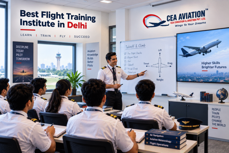 Students at CEA Aviation, best flight training institute in Delhi